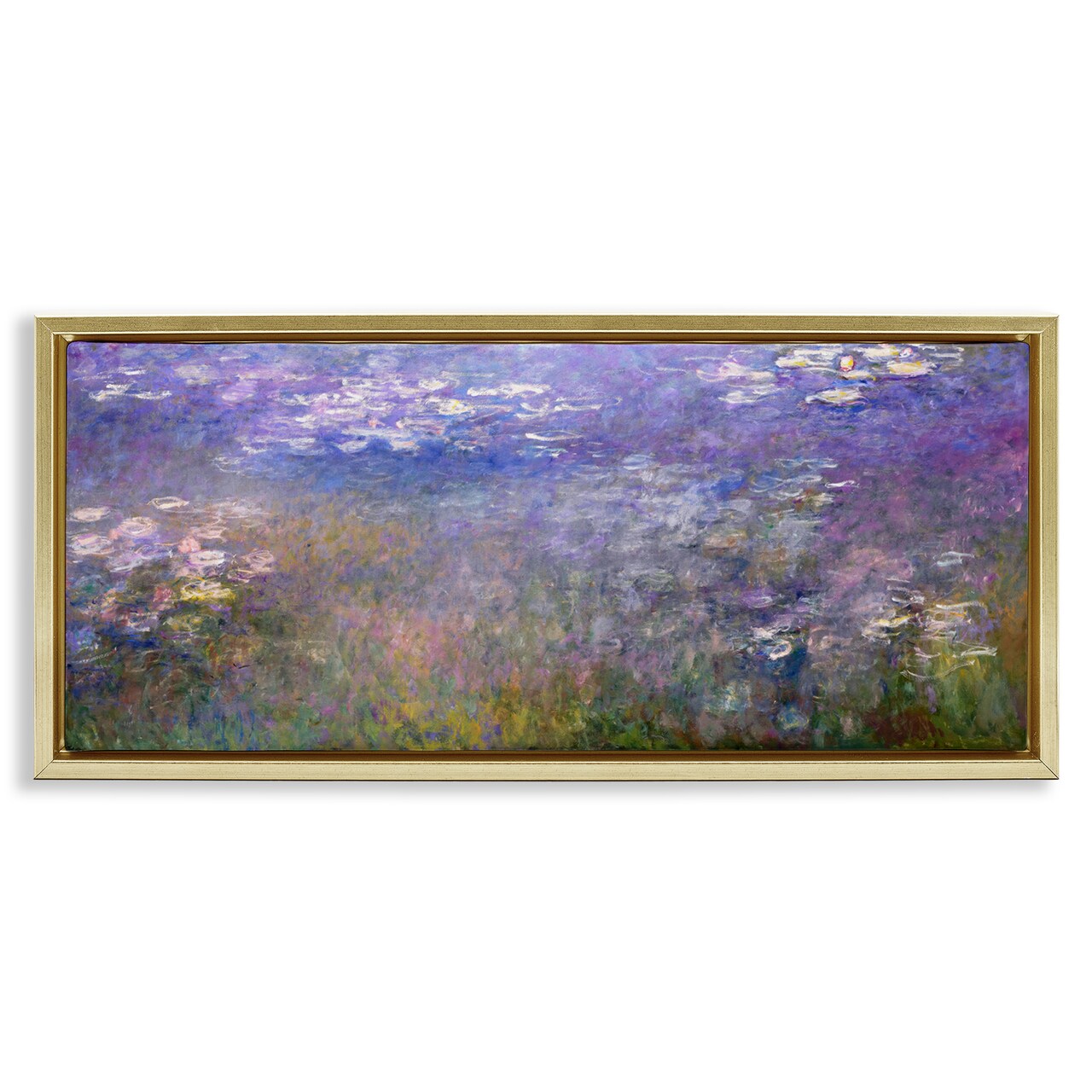 Stupell Industries Classic Monet Pond Lilies Framed Floater Canvas Wall Art Design by one1000paintings